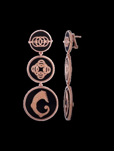 Orecchini Figurarum neri rosè