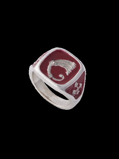 Anello Drago Excalibur rosso