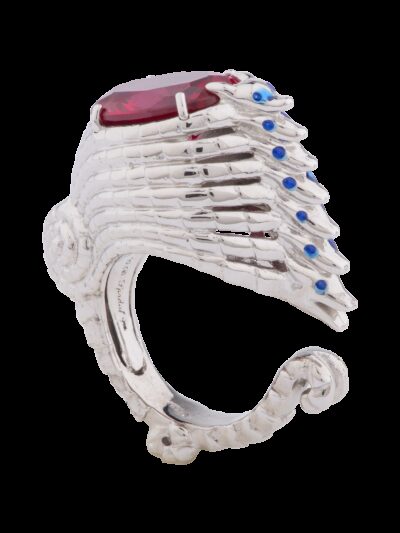 Anello Drago Gotico Rosso