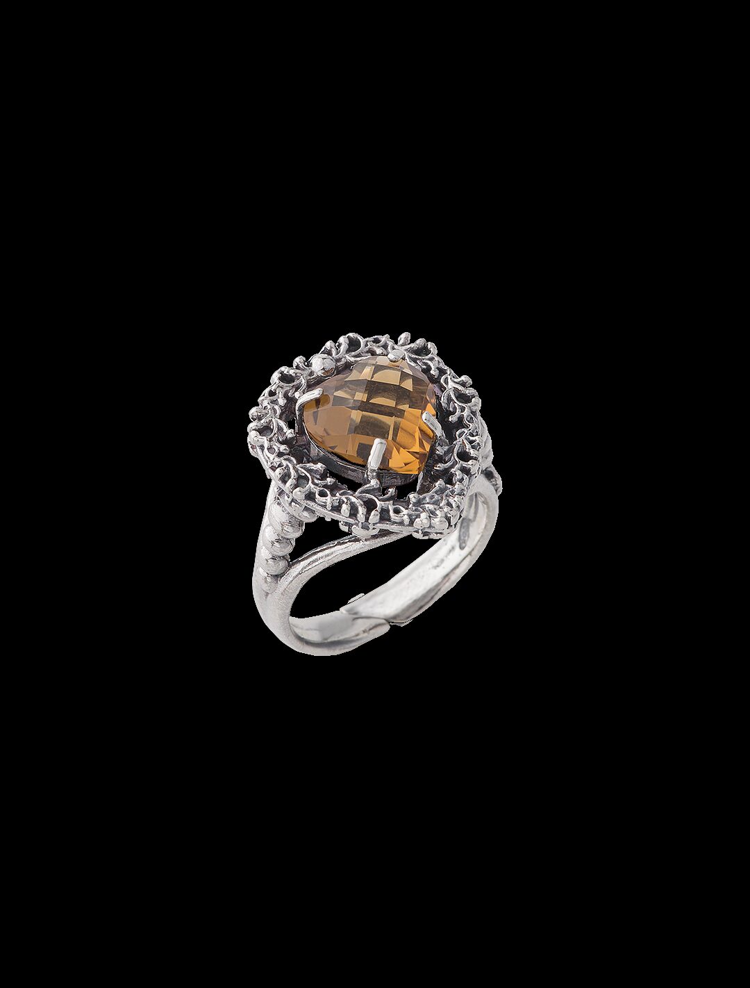 Anello Cuore nel Cuore giallo