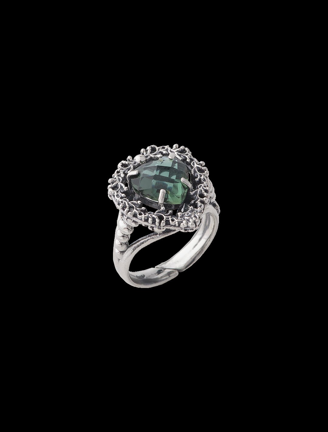 Anello Cuore nel Cuore verde
