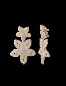 Orecchini Royale polvere di perle degradé doppio fiore