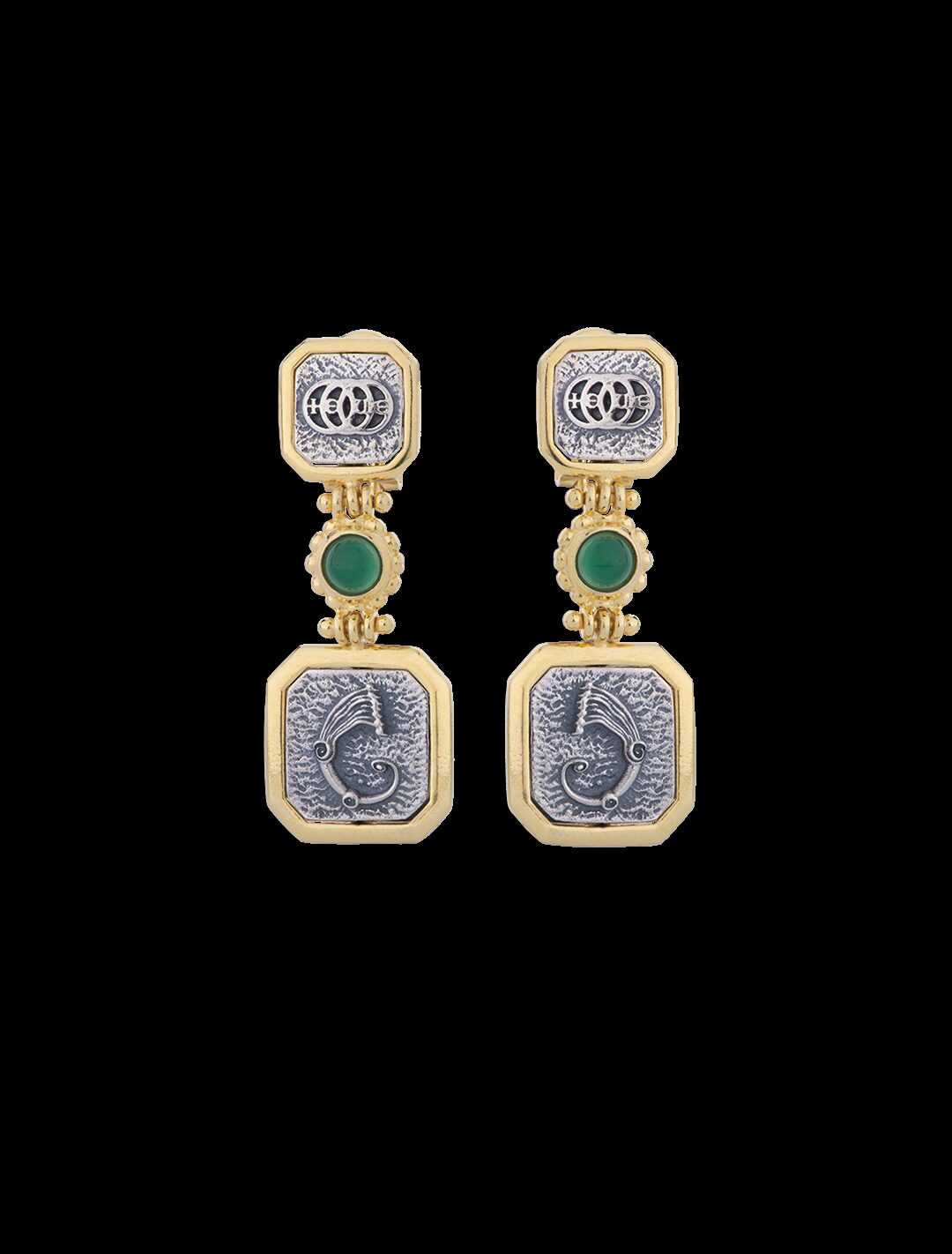 Orecchini Figurarum ottagonali con pietre