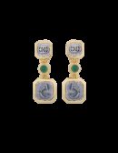 Orecchini Figurarum ottagonali con pietre