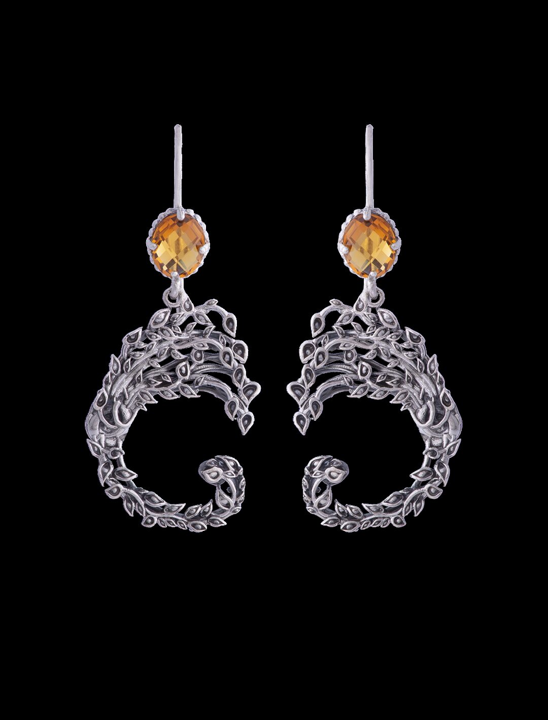 Orecchini Drago alberato giallo