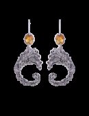 Orecchini Drago alberato giallo