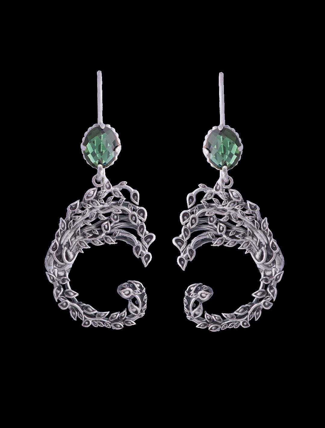 Orecchini Drago alberato verde