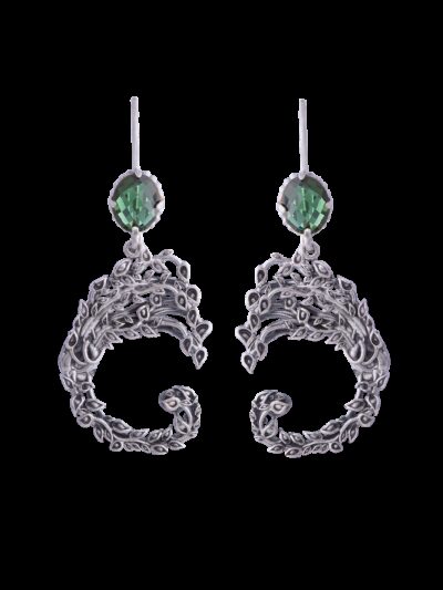 Orecchini Drago alberato verde