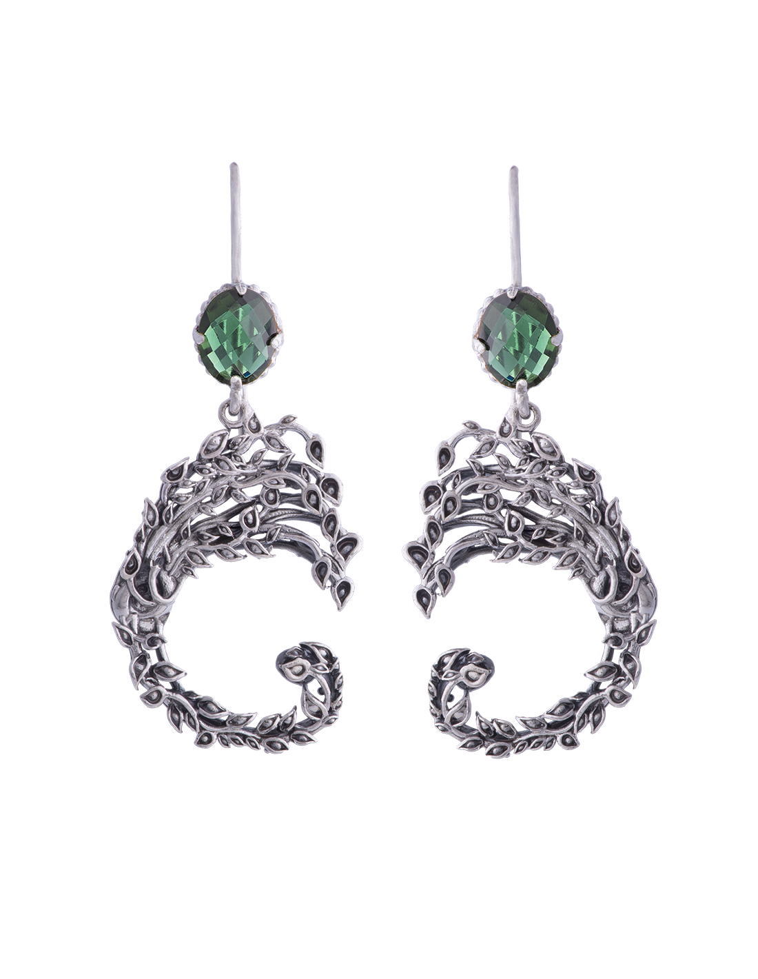 Orecchini Drago alberato verde