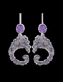 Orecchini Drago alberato viola