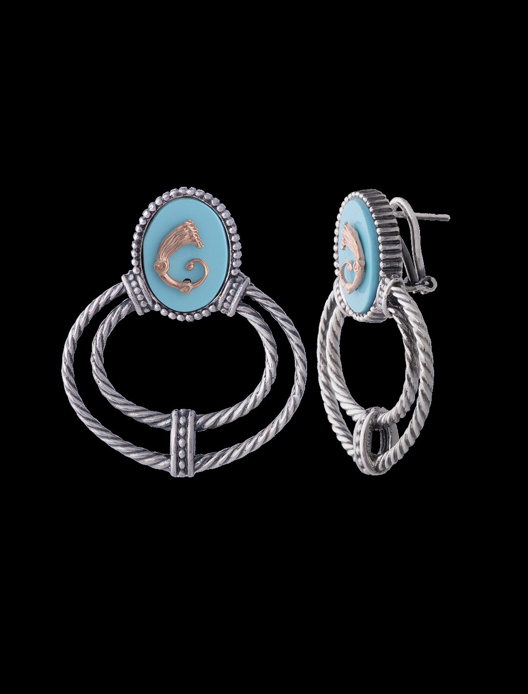 Orecchini Doppio torchon drago celesti