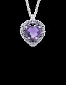 Ciondolo Cuore viola