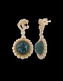 Orecchini cabochon dorati