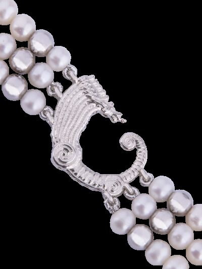 Bracciale a tre fili perle e drago