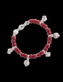 Bracciale agate rosse charm