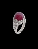 Anello Soldanella Calabria Bella cabochon rosso