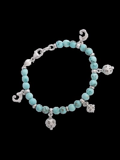 Bracciale agate turchesi charm