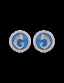 Orecchini Drago medal celeste