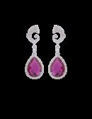 Orecchini Drago luxury a goccia rosa