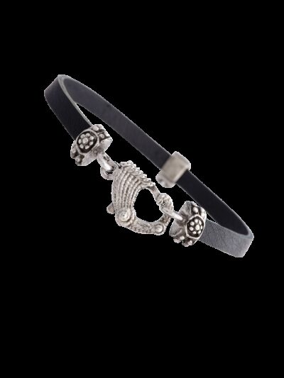 Bracciale di pelle con Drago