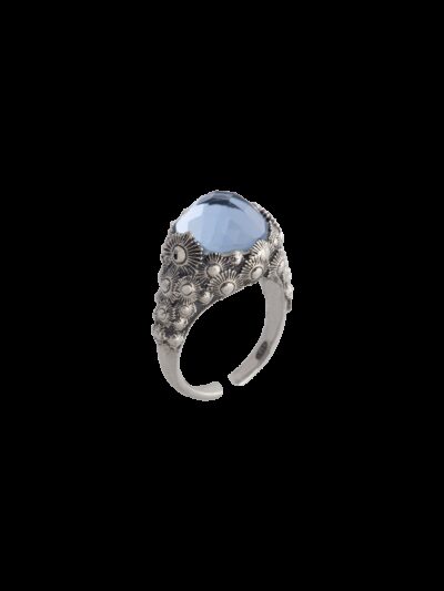 Anello Soldanella Calabria Bella giramondo celeste