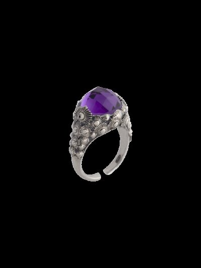 Anello Soldanella Calabria Bella giramondo viola
