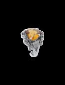 Anello Cuore nel Cuore alberato giallo