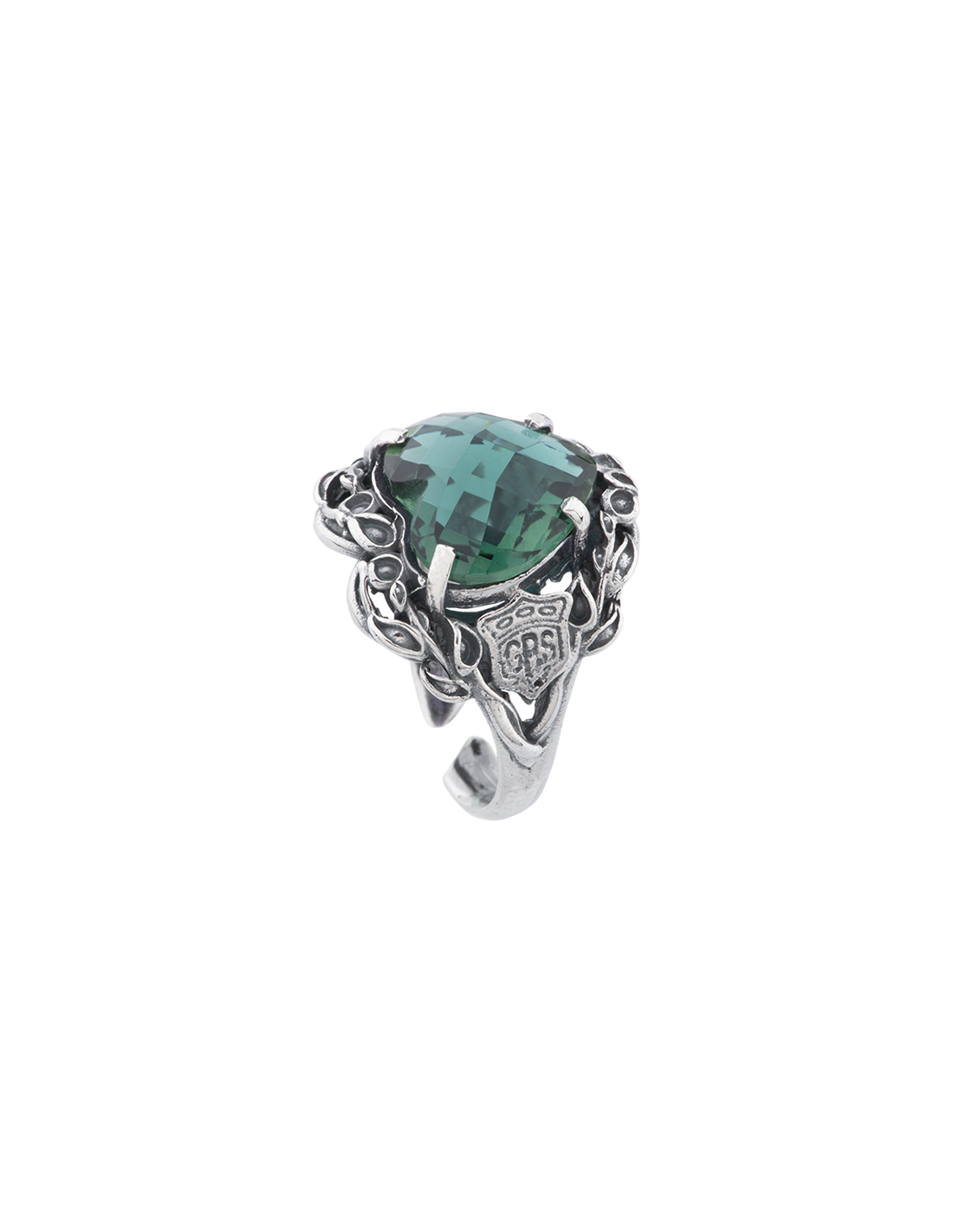 Anello Cuore nel Cuore alberato verde