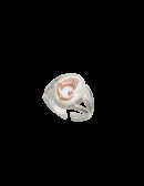 Anello Drago dorico bianco ovale