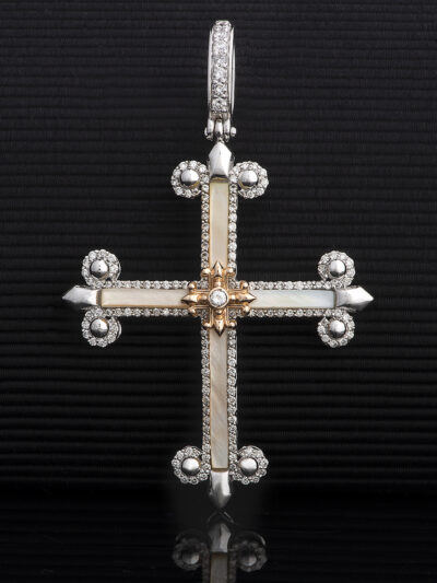 Croce Excalibur Giglio Magnum dorata