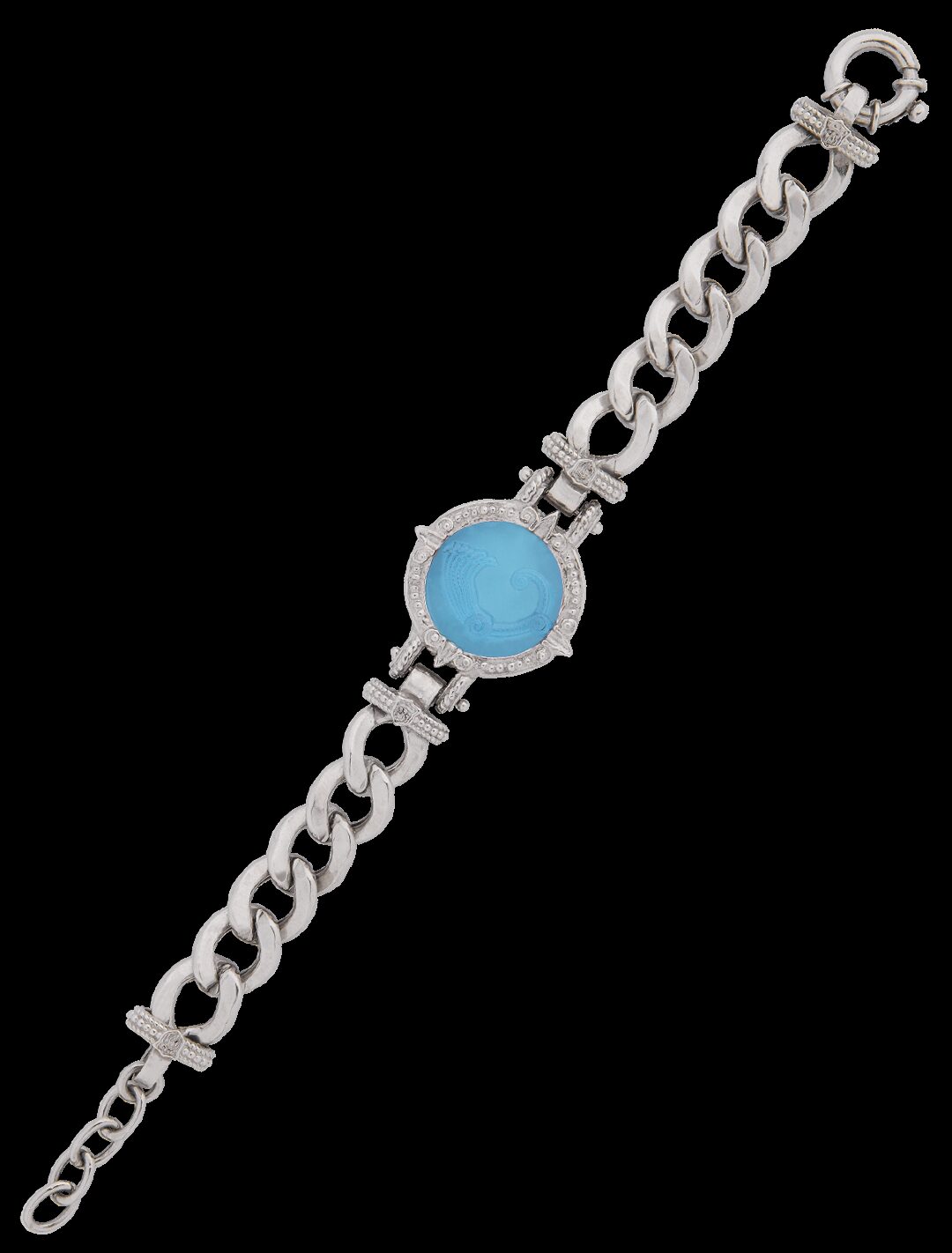 Bracciale Drago pasta vitrea blu