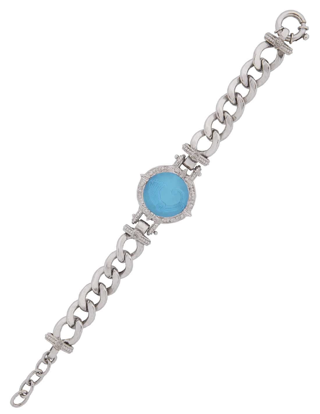 Bracciale Drago pasta vitrea blu
