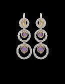 Orecchini Drago light cuore nel cuore viola