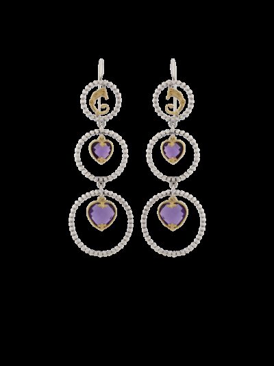 Orecchini Drago light cuore nel cuore viola