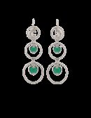 Orecchini Drago light cuore nel cuore verde