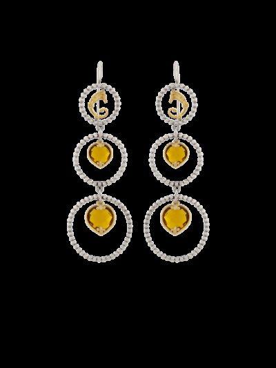 Orecchini Drago light cuore nel cuore giallo