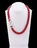 Collana a due fili coralli e drago