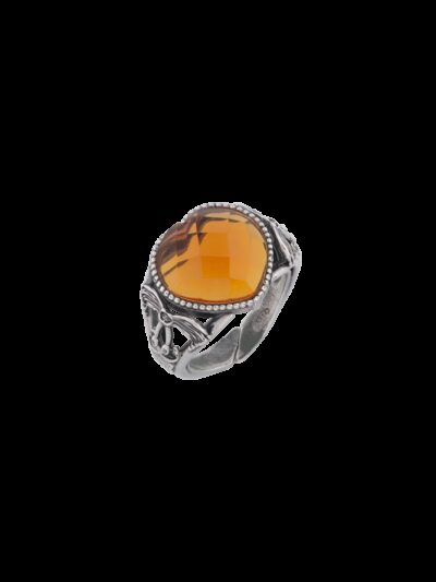 Anello Drago Cuore nel Cuore giallo