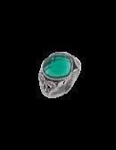 Anello Drago Cuore nel Cuore verde