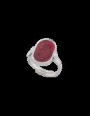 Anello Drago smalto cattedrale rosso