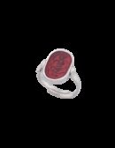 Anello Cerchi smalto cattedrale rosso