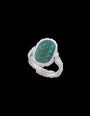 Anello Cerchi smalto cattedrale verde ottanio