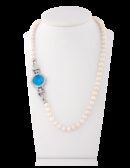 Collana Drago pasta vitrea blu