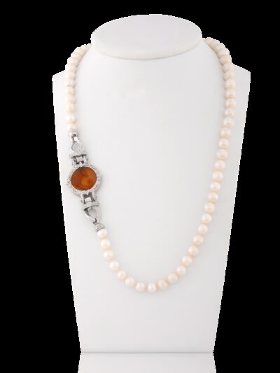 Collana Drago pasta vitrea ambra