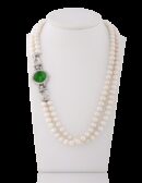 Collana Drago doppio filo pasta vitrea verde