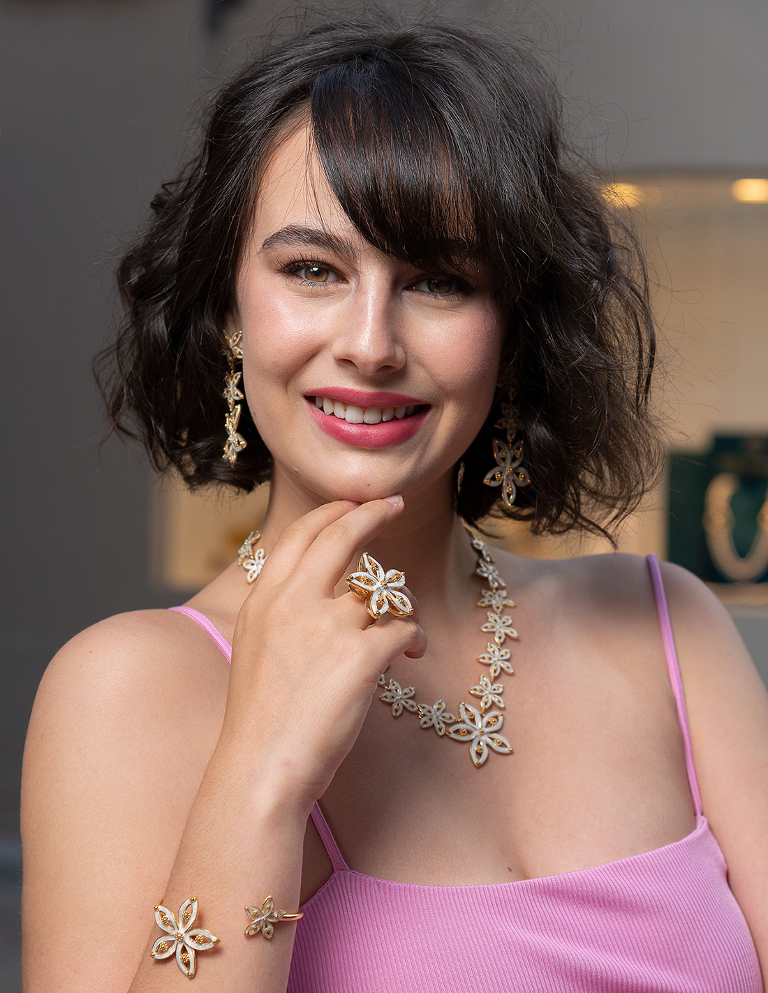 Collana Royale degradé polvere di perle