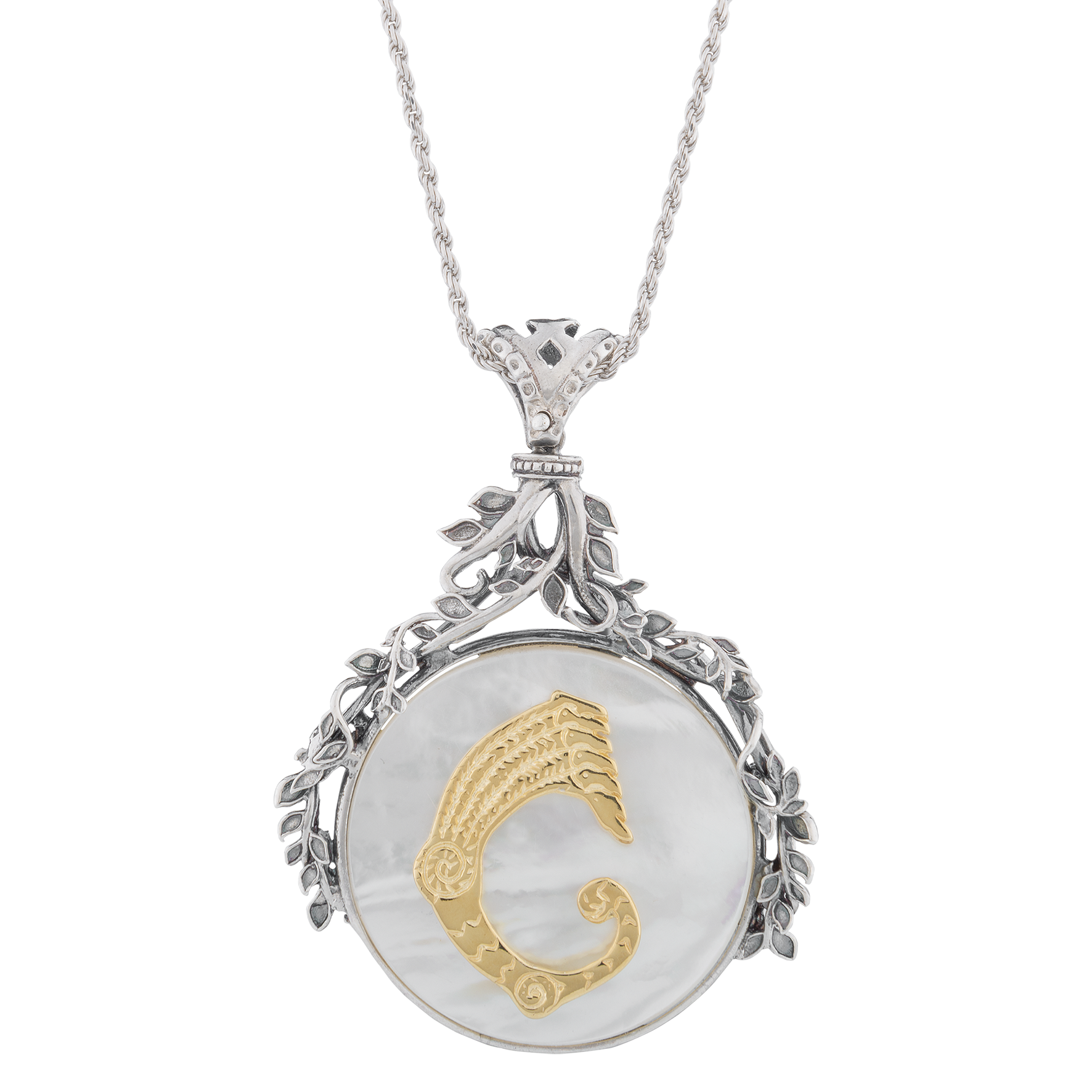 Ciondolo Figurarum con rametti Albero della Vita e Drago