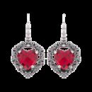 Orecchini Cuore nel Cuore Rosso