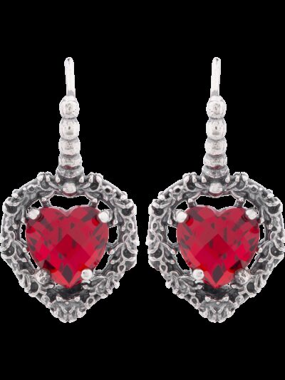 Orecchini Cuore nel Cuore Rosso