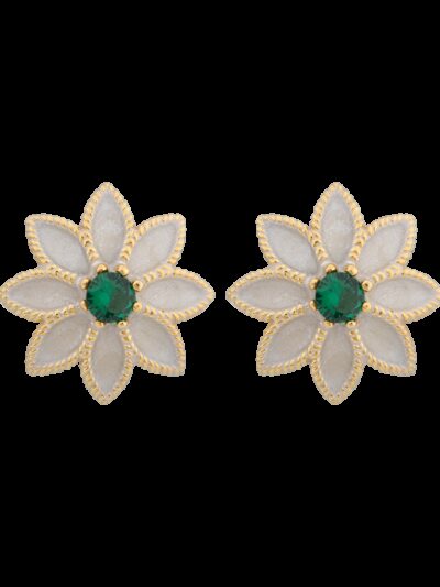 Orecchini Royale mini pietre verdi